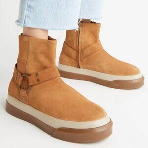 NWOT Free People Bodhi Harness Sneaker Bootie Suede